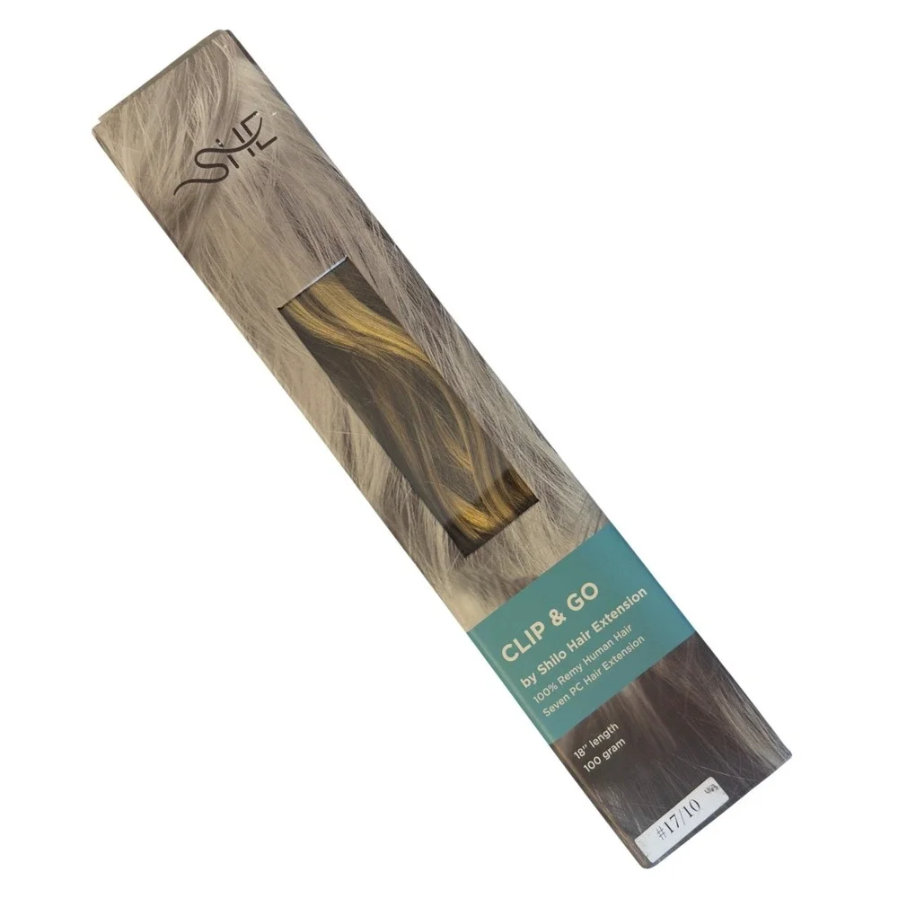 554 |‎ NEW SHE Clip & Go Remy Human Hair Clip In Extensions 18